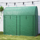 Serra da Giardino 200x100x178 cm 2 Porte Avvolgibili Copertura in PE 140g/m² Anti-UV Verde      