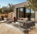 Divano da Giardino 2 Posti con Cuscini 140x75x85h cm in Alluminio e PP Fenix Vapor 
