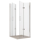 Box Doccia Angolare 2 Ante Scorrevoli a Libro in Cristallo Trasparente 6mm H195 Bonussi Lena Varie Misure