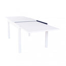 Tavolo Allungabile Hawaii 135/270x90x75 h cm in Alluminio Bianco
