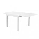 Tavolo Allungabile Hawaii 90/180x90x75 h cm in Alluminio Bianco