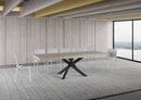 Tavolo Allungabile 160-420x90x77 cm Volantis Premium Cashmere Telaio Antracite 
