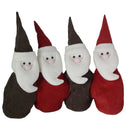 Fermaporta tessuto babbi natale rosso marrone cm 38x8xh32