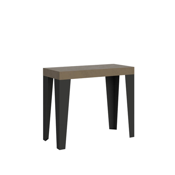 acquista Consolle Allungabile 90-300x40x77 cm Flame Premium Tortora Telaio Antracite