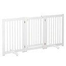 Cancelletto di Sicurezza Pieghevole per Animali Domestici 155x35,5x76 cm in MDF Bianco