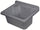 Baignoire 42x34x24 cm en polypropylène 11,5l Pilozzo Wash Gris Brillant