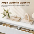 Cassettiera 6 Cassetti 100x35x69 cm in Pannello Truciolare Bianco      