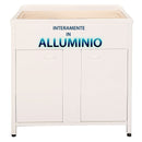 Mobile Lavatoio da Esterno in Polipropilene e Alluminio 80x50x83 cm Bianco  