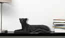 Statua Leopardo Sdraiato Nero 38x12,5x15,3 cm in Poliresina