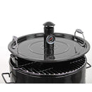 Barbecue Affumicatore a Carbone Carbonella 46,5x42,5x101 cm Griglia Ø47 cm Barrel Nero