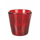 Set 6 Tazzine per Liquori Liquorini Cancun Sunset in Vetro VdE Tivoli 1996 Rosso