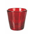 Set 6 Tazzine per Liquori Liquorini Cancun Sunset in Vetro VdE Tivoli 1996 Rosso