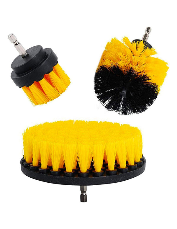 sconto Set 3 Spazzole per Trapano Elettrico con Setole Rigide Gialle