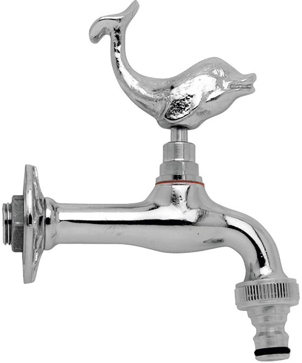 acquista Robinet en Laiton Chromé pour Fontaine de Jardin avec Raccord Rapide Morelli Delfino