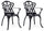 Lot de 2 chaises de jardin 57,5x58x87,5h cm avec accoudoirs Victoria Anthracite