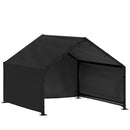 Cuccia per Cani Tutte le Taglie 125x110x93 cm da Esterno in Tessuto Oxford Nero      