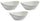 Set 3 Saladiers 20x15,5x8 cm en Porcelaine Allluminique Kaleidos Aluxina Blanche