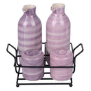 Menage Set Olio Aceto Sale e Pepe  350 ml in Gres VdE Tivoli 1996 Shades Provence