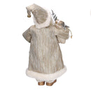 Babbo natale in tessuto oro cm xh45