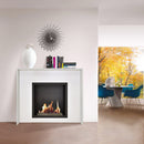 Camino a Bioetanolo da Pavimento 110x94x35 cm Roxana Tortora e Bianco