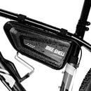 Borsa Portaoggetti da Sottocanna Bicicletta 26x10x4 cm Doppia Tasca Rigida Effetto Carbonio