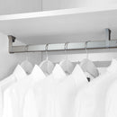Kit Tubo per Armadio Silk L 0,75 m Anodizzato Opaco Alluminio e Tecnoplastica Emuca