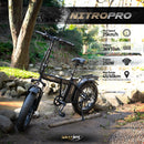 Fat-Bike Bicicletta Elettrica Pieghevole 36V a Pedalata Assistita 20” 250W SkyJet NitroPro Nera