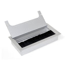Passacavo Rettangolare da Incasso per Scrivania 16x8 cm in Alluminio Emuca