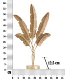 Scultura Five Leaf 34x12,5x60 cm in Ferro Oro