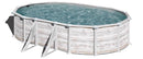 Piscina Ovale Fuori Terra 610x375xh132 cm in Acciaio e PVC Gre Groenlandia