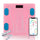 Balance Digitale Max 180 Kg en Verre avec App Bluetooth Rose
