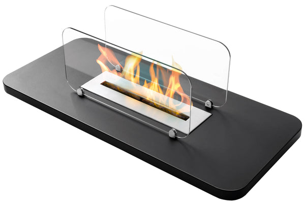 online Table Cheminée Bioéthanol 27,6x86 cm Karlsen Rialto Noir