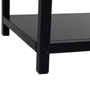 Portalegna per Camino 34x34x111 cm con Accessori in Metallo Nero