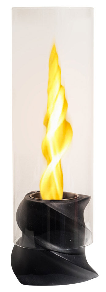 prezzo Cheminée de Table au Bioéthanol Ø14,5x46,5 cm en Acier Céramique et Verre Noir