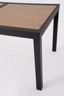 Tavolo Allungabile da Esterno 160-240x90x75h cm in Alluminio e Polywood Hilija Naturale e Antracite  