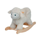 Dondolo Agnellino in Peluche e Legno per Bambini