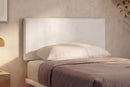Letto Singolo con Rete Rivestita Similpelle Bianco Tessis Testata Flat Varie Misure