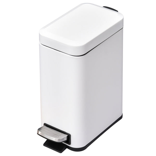 Poubelle 29,2x14x32 cm 5lt Ouverture à Pédale en Métal Blanc prezzo