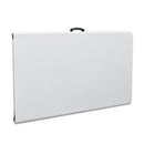 Tavolo Catering Rettangolare Pieghevole 240x70x74 cm in Resina Bianco