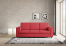Divano 3 Posti 208x85x85 cm Marrak in Tessuto Rosso