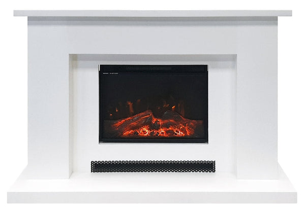Cheminée Electrique Au Sol Effet Flamme 1500W Chanel Blanc prezzo