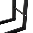 Portalegna Legnaia in Ferro 60x25x100 cm da Interno Max 100Kg  Nero