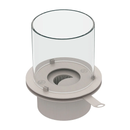 Camino a Bioetanolo Braciere da Pavimento Ø60xh56 cm per Interno ed Esterno Stromboli Tortora