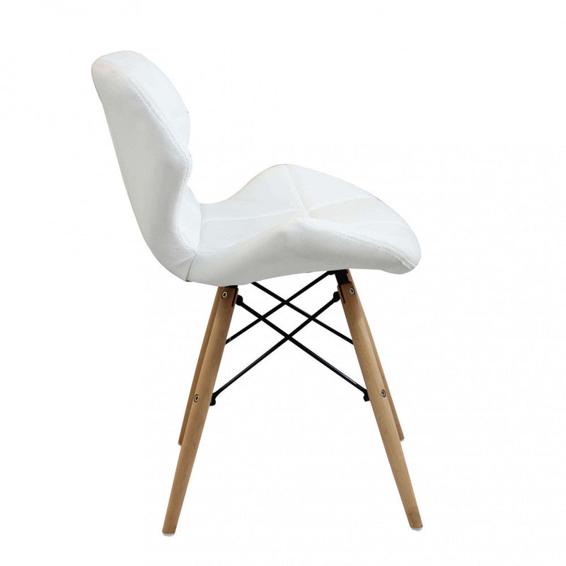 Sedia Annapolis Bianca 41x49x71 h cm in Similpelle Bianco