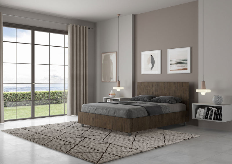 Letto Matrimoniale Francese Demas Testata Dritta  Noce Varie Misure