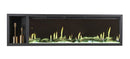 Camino Elettrico da Incasso 50x18x190 cm 1500W Effetto Fiamma Sined Stromboli Nero