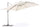 Parasol de jardin décentralisé 3x4m en aluminium et polyester Tortora Senso