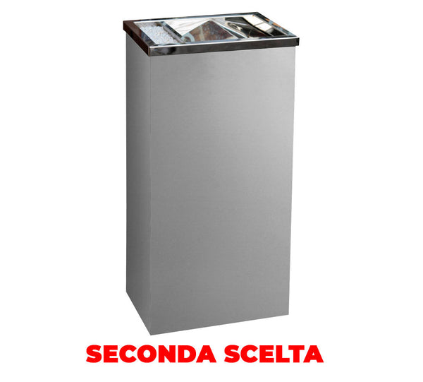 online Corbeille à papier Cendrier 30,6x60x24,5 cm en acier 17L pour intérieur extérieur deuxième choix