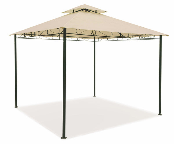 Tonnelle de jardin en métal 3x3m Soriani Salinas Ecru prezzo