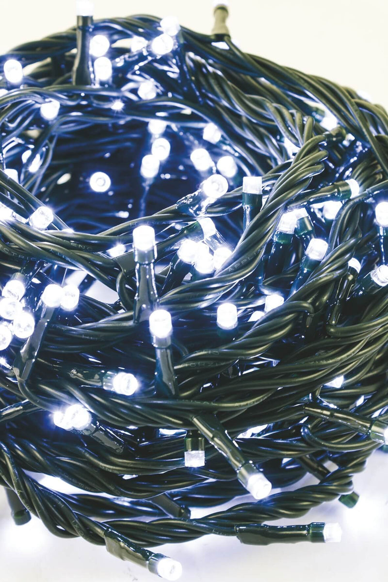 Luci di Natale 180 LED 7,16m Bianco da Esterno-Interno Soriani